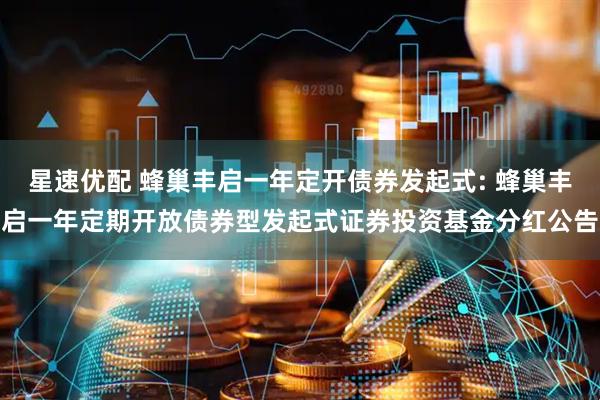 星速优配 蜂巢丰启一年定开债券发起式: 蜂巢丰启一年定期开放债券型发起式证券投资基金分红公告